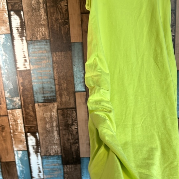 Isabel medium lime green stretch side dress - Picture 10 of 16